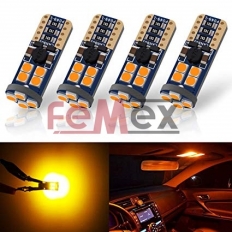 FEMEX Platinum Turuncu T10 12 Smd 3030 Chip Led Ampul Aktif Canbus