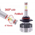 FEMEX 360* Csp Superior 4 Yönlü Cipset HB4 9006 Led Xenon Led Headlight