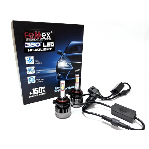 FEMEX 360* Csp Superior 4 Yönlü Cipset HB4 9006 Led Xenon Led Headlight